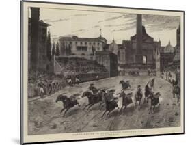 Horse-Racing in Rome During Carnival Time-null-Mounted Giclee Print