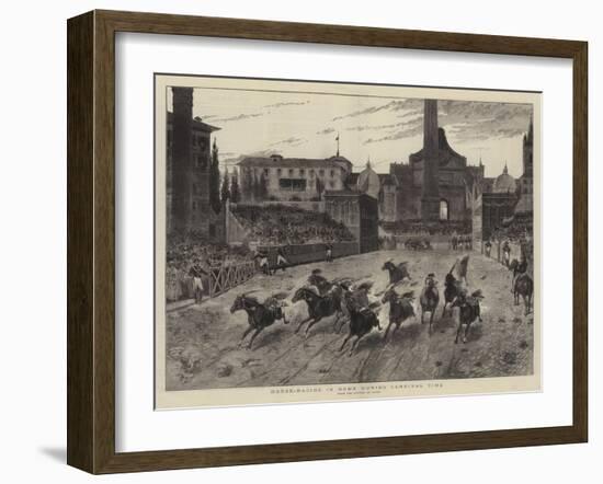 Horse-Racing in Rome During Carnival Time-null-Framed Giclee Print