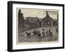 Horse-Racing in Rome During Carnival Time-null-Framed Giclee Print
