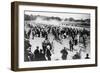 Horse Racing in Saratoga Photograph - Saratoga, NY-Lantern Press-Framed Art Print