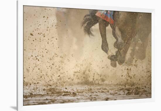 Horse racing in the mud-Maresa Pryor-Framed Photographic Print