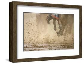 Horse racing in the mud-Maresa Pryor-Framed Photographic Print