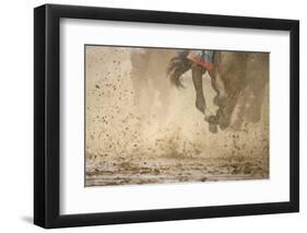 Horse racing in the mud-Maresa Pryor-Framed Photographic Print