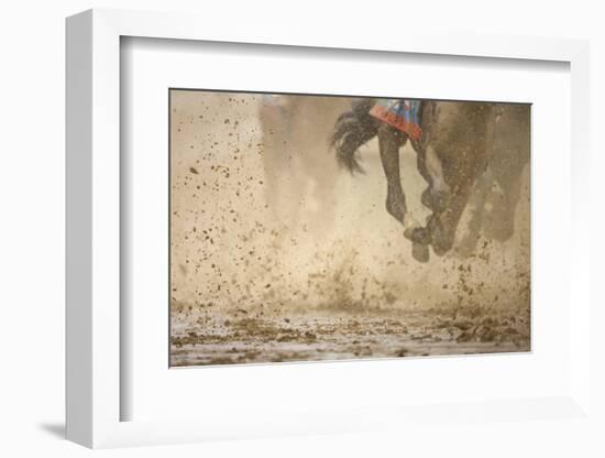 Horse racing in the mud-Maresa Pryor-Framed Photographic Print