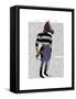 Horse Racing Jockey Full-Fab Funky-Framed Stretched Canvas