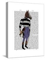 Horse Racing Jockey Full-Fab Funky-Stretched Canvas