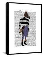 Horse Racing Jockey Full-Fab Funky-Framed Stretched Canvas
