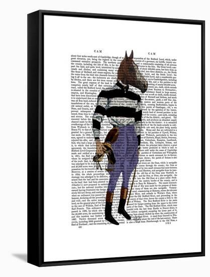 Horse Racing Jockey Full-Fab Funky-Framed Stretched Canvas