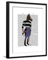 Horse Racing Jockey Full-Fab Funky-Framed Art Print