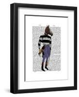 Horse Racing Jockey Full-Fab Funky-Framed Art Print