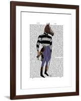 Horse Racing Jockey Full-Fab Funky-Framed Art Print