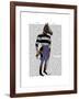 Horse Racing Jockey Full-Fab Funky-Framed Art Print