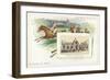 Horse Racing Near Paris, Chateau De Chantilly-null-Framed Premium Giclee Print