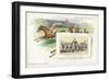 Horse Racing Near Paris, Chateau De Chantilly-null-Framed Giclee Print