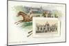 Horse Racing Near Paris, Chateau De Chantilly-null-Mounted Giclee Print