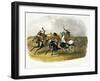 Horse Racing of Sioux Indians Near Fort Pierre-Karl Bodmer-Framed Giclee Print