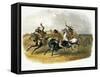 Horse Racing of Sioux Indians Near Fort Pierre-Karl Bodmer-Framed Stretched Canvas