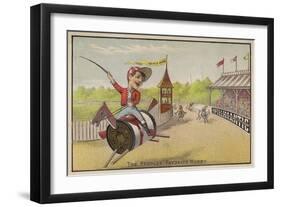 Horse Racing on Cotton Reels-null-Framed Giclee Print