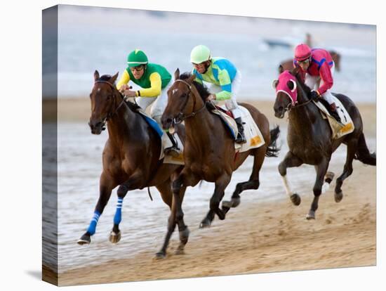 Horse Racing on the Beach, Sanlucar De Barrameda, Spain-Felipe Rodriguez-Stretched Canvas