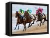 Horse Racing on the Beach, Sanlucar De Barrameda, Spain-Felipe Rodriguez-Framed Stretched Canvas