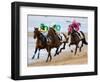 Horse Racing on the Beach, Sanlucar De Barrameda, Spain-Felipe Rodriguez-Framed Photographic Print
