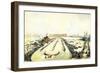 Horse Racing on the Frozen Neva River in St Petersburg, Russia, 1859-Iosif Adolfovich Charlemagne-Framed Premium Giclee Print