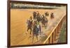 Horse Racing, Saratoga Springs, New York-null-Framed Art Print