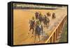 Horse Racing, Saratoga Springs, New York-null-Framed Stretched Canvas
