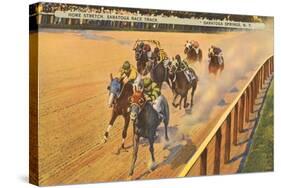 Horse Racing, Saratoga Springs, New York-null-Stretched Canvas