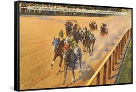 Horse Racing, Saratoga Springs, New York-null-Framed Stretched Canvas