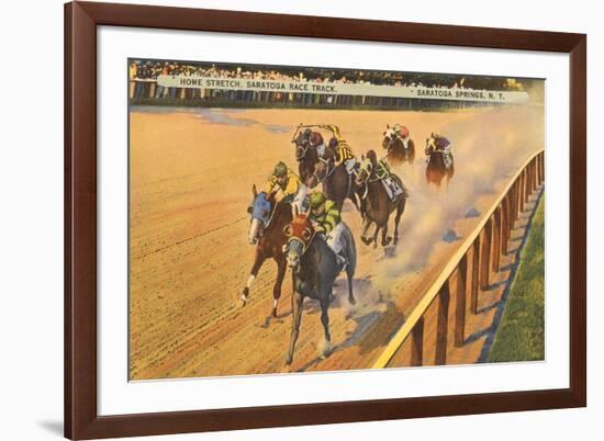 Horse Racing, Saratoga Springs, New York-null-Framed Art Print