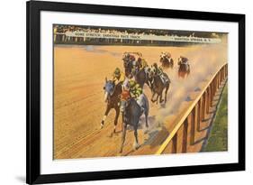 Horse Racing, Saratoga Springs, New York-null-Framed Art Print