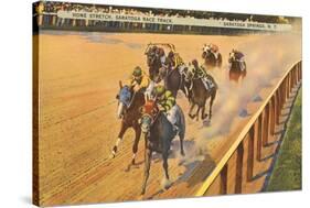 Horse Racing, Saratoga Springs, New York-null-Stretched Canvas