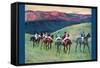 Horse Racing -The Training-Edgar Degas-Framed Stretched Canvas