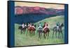 Horse Racing -The Training-Edgar Degas-Framed Stretched Canvas