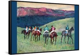 Horse Racing -The Training-Edgar Degas-Framed Stretched Canvas