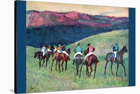 Horse Racing -The Training-Edgar Degas-Stretched Canvas