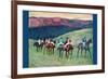 Horse Racing -The Training-Edgar Degas-Framed Premium Giclee Print