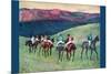Horse Racing -The Training-Edgar Degas-Mounted Premium Giclee Print