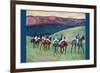 Horse Racing -The Training-Edgar Degas-Framed Art Print