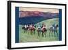 Horse Racing -The Training-Edgar Degas-Framed Art Print