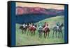 Horse Racing -The Training-Edgar Degas-Framed Stretched Canvas