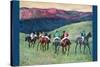 Horse Racing -The Training-Edgar Degas-Stretched Canvas