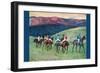 Horse Racing -The Training-Edgar Degas-Framed Art Print