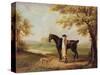 Horse, Rider and Whippet-George Garrard-Stretched Canvas