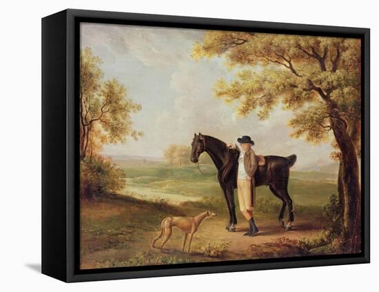 Horse, Rider and Whippet-George Garrard-Framed Stretched Canvas