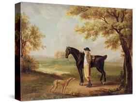 Horse, Rider and Whippet-George Garrard-Stretched Canvas