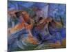 Horse Rider Houses Cavallo Cavaliere Caseggiato-Umberto Boccioni-Mounted Giclee Print