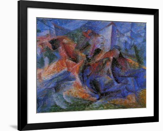 Horse Rider Houses Cavallo Cavaliere Caseggiato-Umberto Boccioni-Framed Giclee Print