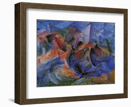 Horse Rider Houses Cavallo Cavaliere Caseggiato-Umberto Boccioni-Framed Giclee Print